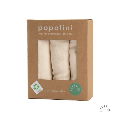 3x Mullwindel LIGHT kbA Baumwolle GOTS
