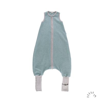 Schlafsack mit Füßen Baumwollfleece 1.5 TOG