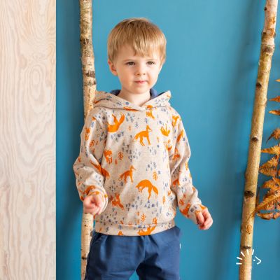 Hoodie aus Jaquardstrick
