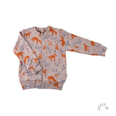 Jacke mit Reißverschluss Jaquardstrick