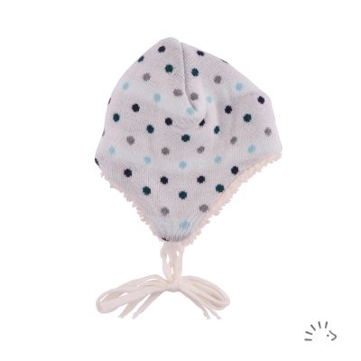 Gestrickte Mütze Wolle mit Teddyplüschfutter