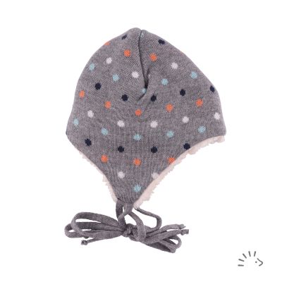 Gestrickte Mütze Wolle mit Teddyplüschfutter