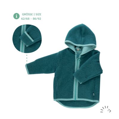Kapuzenjacke aus Wollfleece