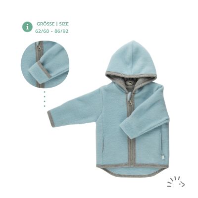 Kapuzenjacke aus Wollfleece