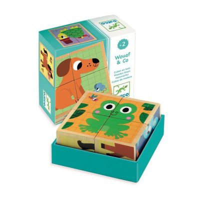 DJECO Würfelpuzzle Wouaf & Co 