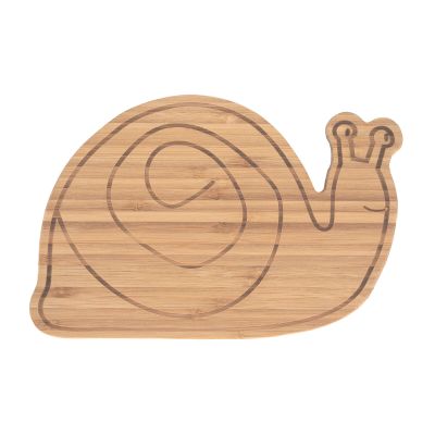 LÄSSIG Frühstücksbrett Bambus Schnecke