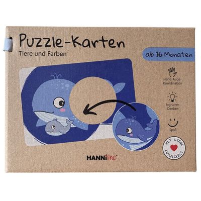 Puzzle-Karten Tiere und Farben